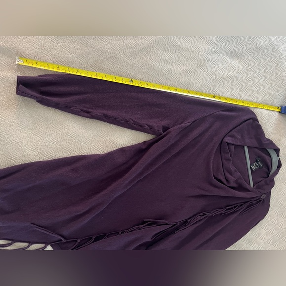 🆕 Limited Burgundy Fringe Drape Sweater size XXL - Picture 7 of 10